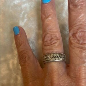 ☘️925 Sterling Silver Braided Cigar Band Ring